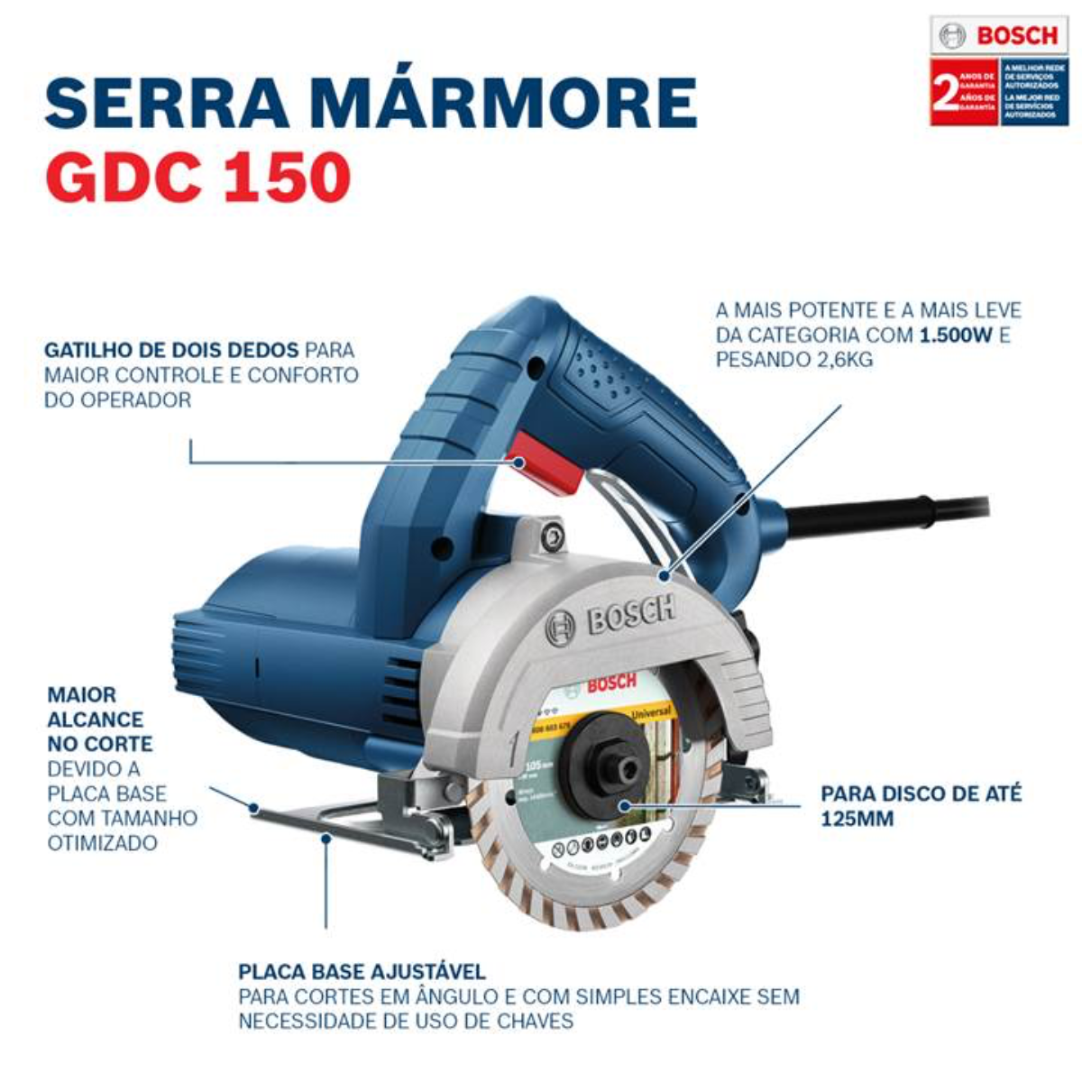 SERRA MARMORE TITAN GDC 150 127V E 220V