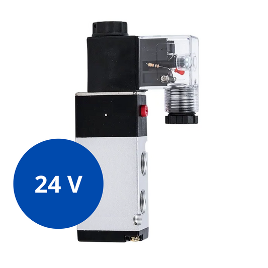Válvula Solenoide Pneumática 5/2 Vias 1/4 - 24 VDC
