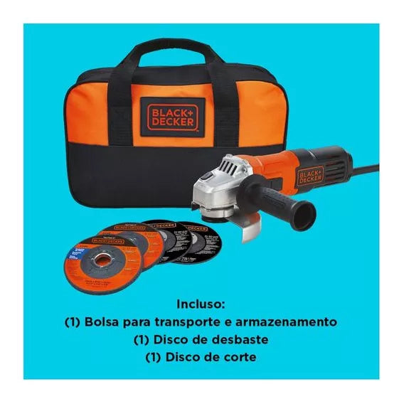 ESMERILHADEIRA ANGULAR BLACK AND DECKER 4 .1/2 650W (127V E 220V)