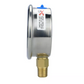 Manômetro Inox 2.1/2" (63MM) - Rosca 1/4" Macho NPT - Saída inferior (vertical) - 0-250 Bar / 0- 3500 Psi - Com glicerina