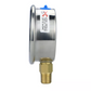 Manômetro Inox 2.1/2" (63MM) - Rosca 1/4" Macho NPT - Saída inferior (vertical) - 0-400 Bar / 0- 6000 Psi - Com glicerina