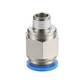Conexão Pneumática Reta Macho 12mm X 1/4 NPT